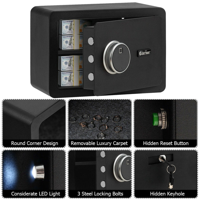 Fingerprint Safe Box Security Box with LED Light online at adunnis.com