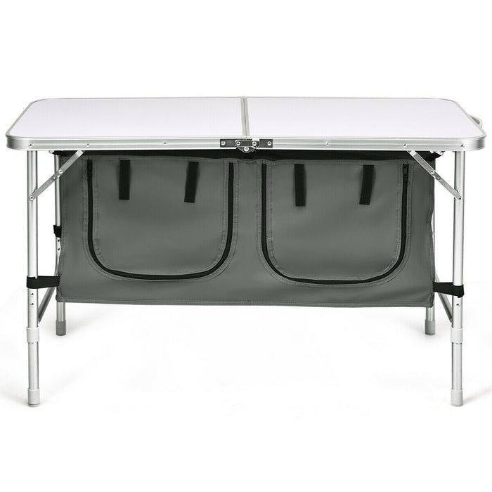 Height Adjustable Folding Camping Table