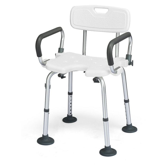 Shower Bath Chair 6 Adjustable Height Non-Slip Bathtub Stool