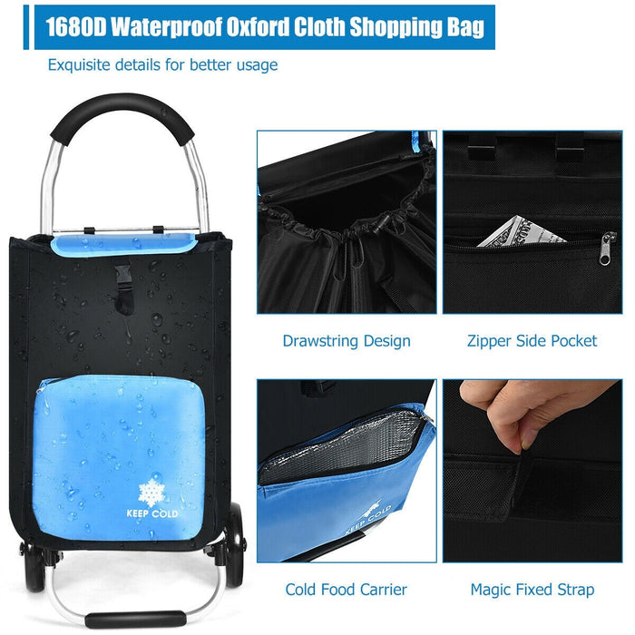 Folding Utility Shopping Trolley with Removable Bag