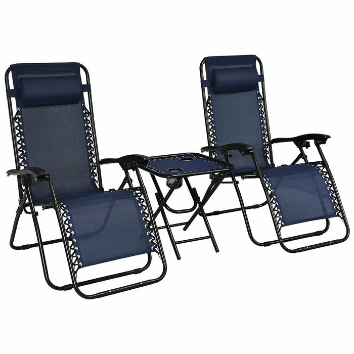 Zero Gravity Reclining Lounge Chairs Table