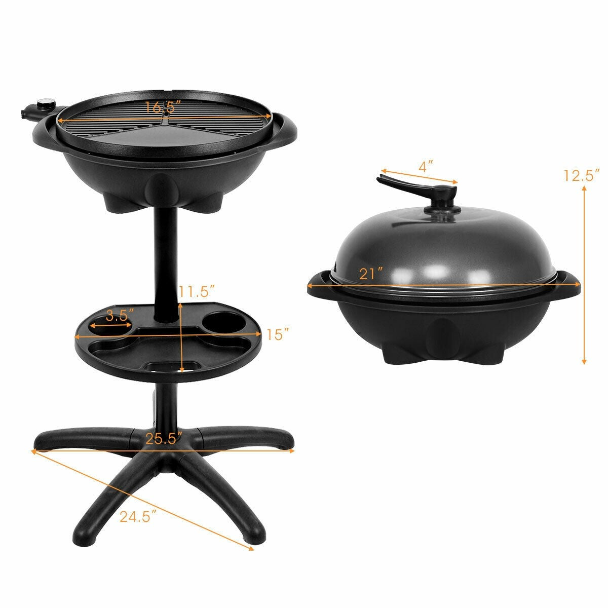 1350 W Outdoor Electric BBQ Grill with Removable Stand — Adunnis & CO ltd