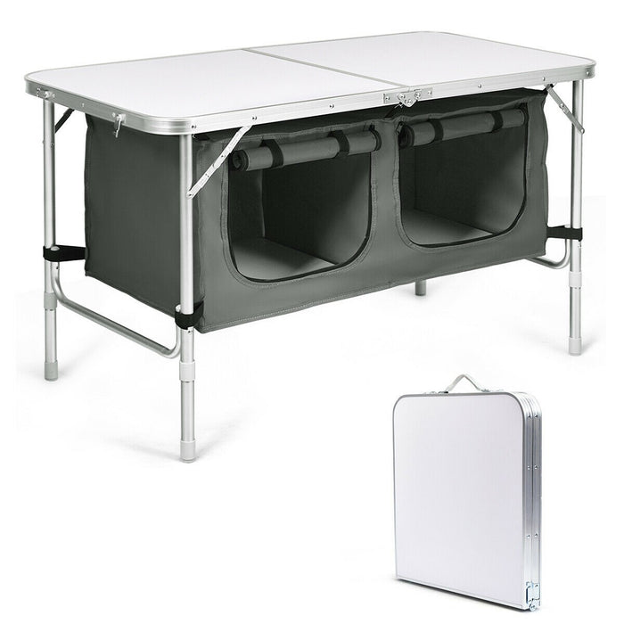 Height Adjustable Folding Camping Table