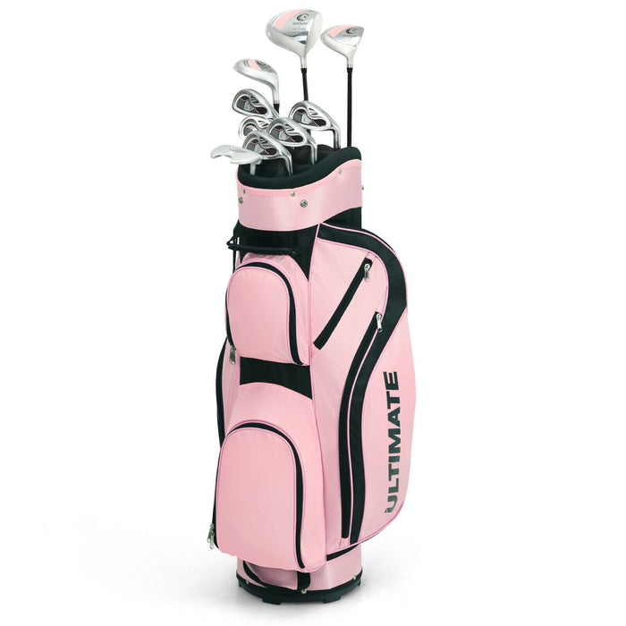 10 Pcs Womens Complete Golf Club Set with Alloy Driver