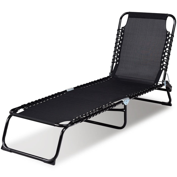 Foldable Camping Patio Chaise Lounge Chair