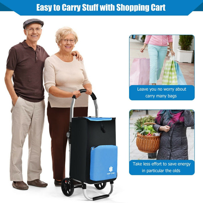 Folding Utility Shopping Trolley with Removable Bag
