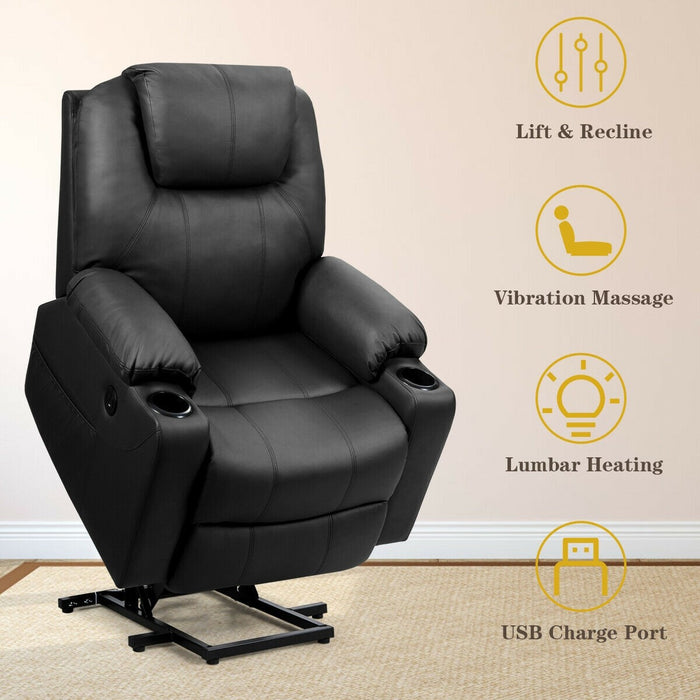 Electric Power Lift Leather Massage Sofa