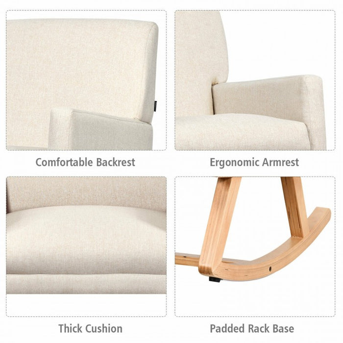 Rocking Chair Armchair with Lumbar Support