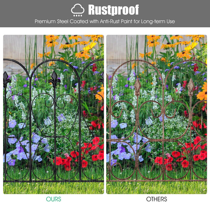 Lekki Ajah 5 x versatile Steel Railing Decorative Garden Pool Fence Sections interlockable