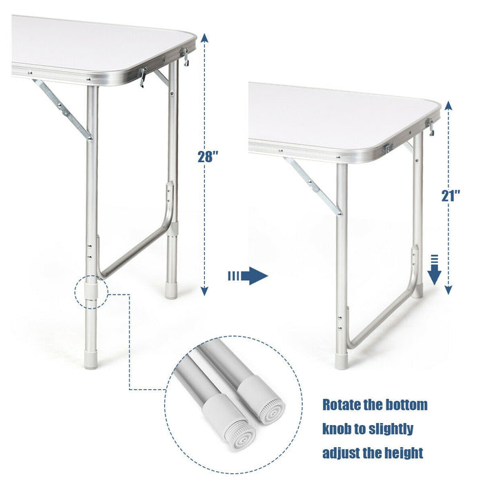 Height Adjustable Folding Camping Table
