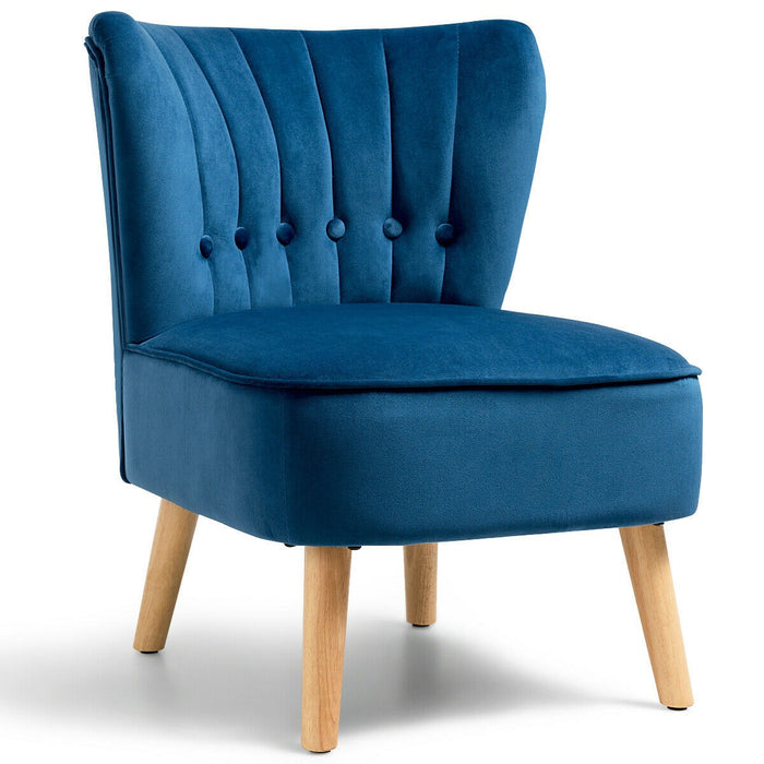 COSTWAY Luxury Home Velvet Soft Accent Chair