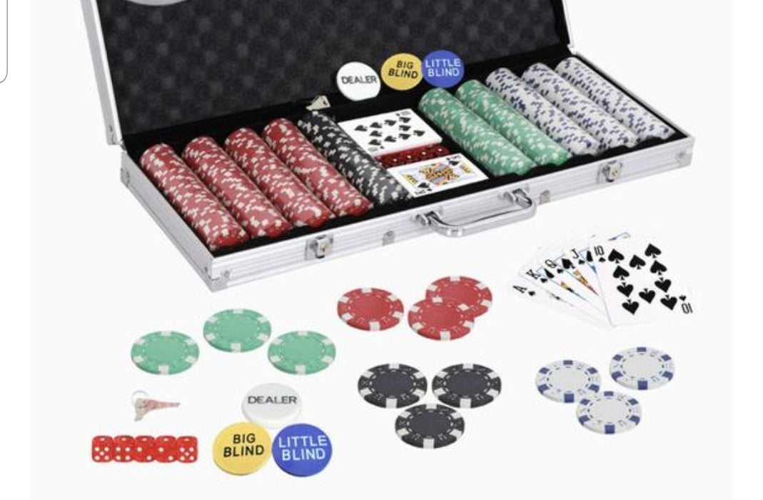 Professional Poker Set w/Silver Case