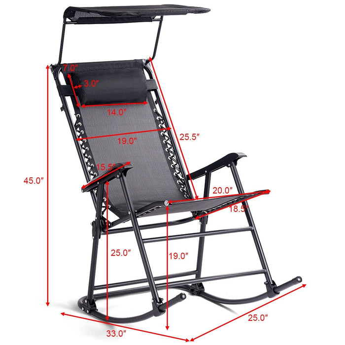 Folding Rocker Verandah Patio Rocking Chair for seniors