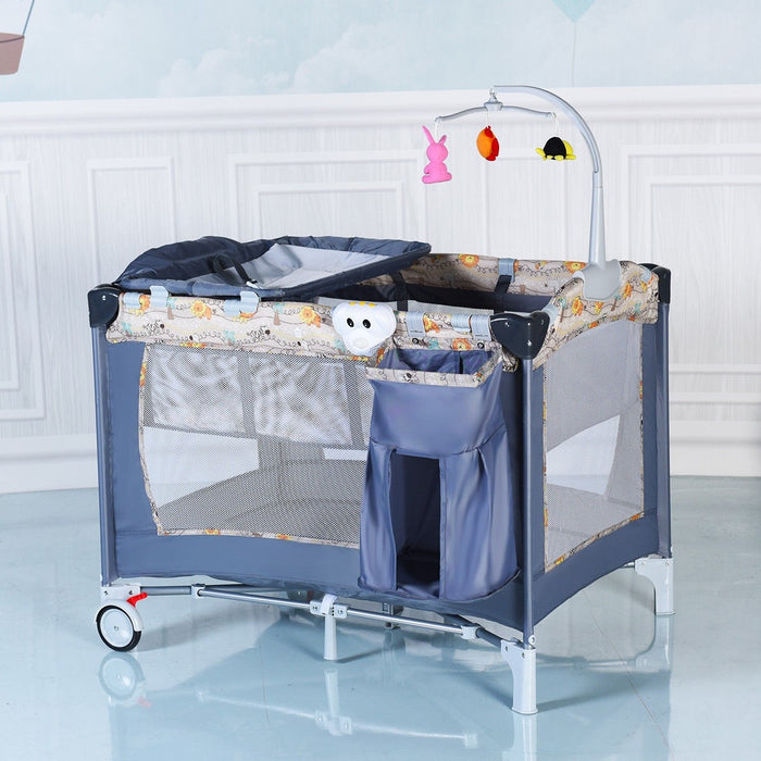 Foldable 2 Color Baby Crib Playpen