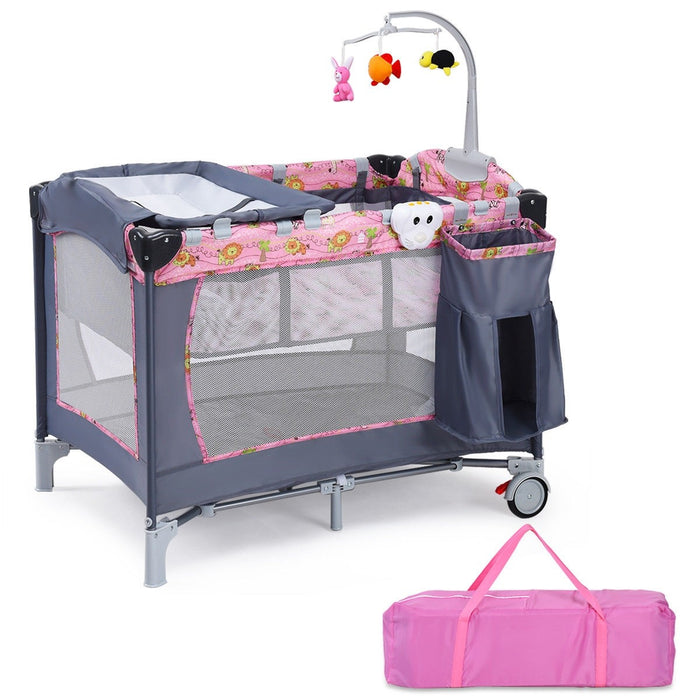 Foldable 2 Color Baby Crib Playpen
