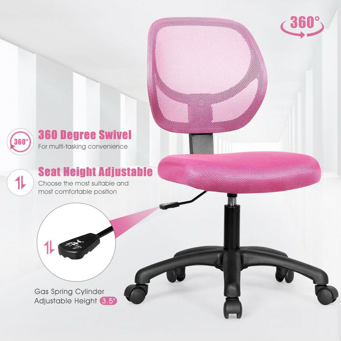 Low-back Computer Task Office Desk Chair with Swivel Casters