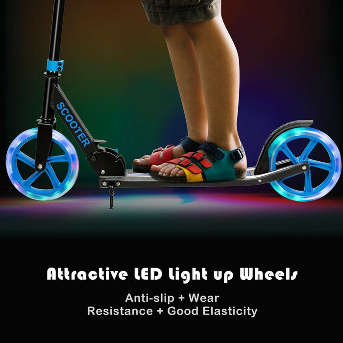 Portable Folding Sports Kick Scooter w/ LED Wheels