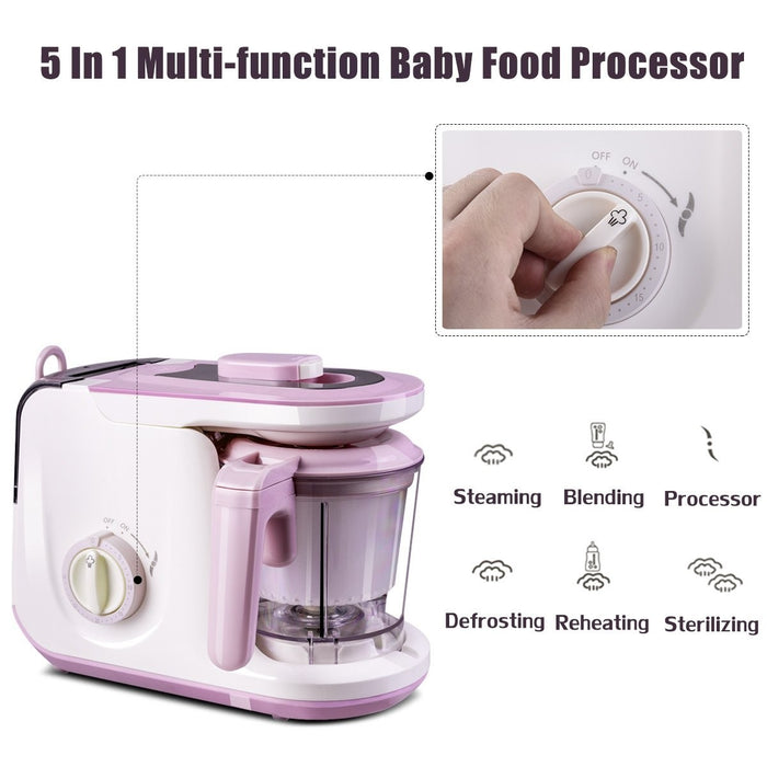 5-in-1 Heating Defrosting Baby Food Maker Infant Feeding Blender