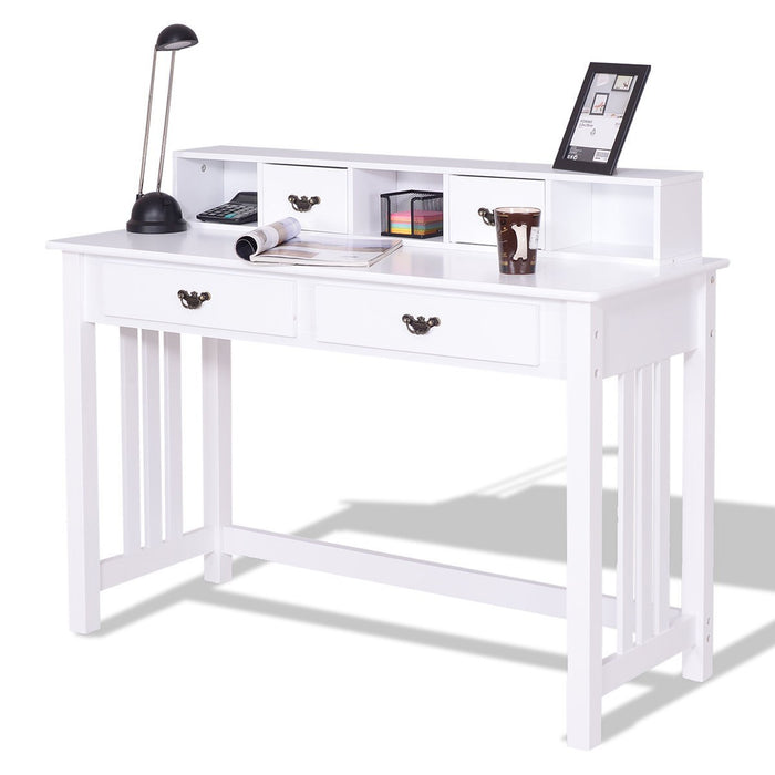 Home Office Writing Mission Computer Desk with 4-Drawer