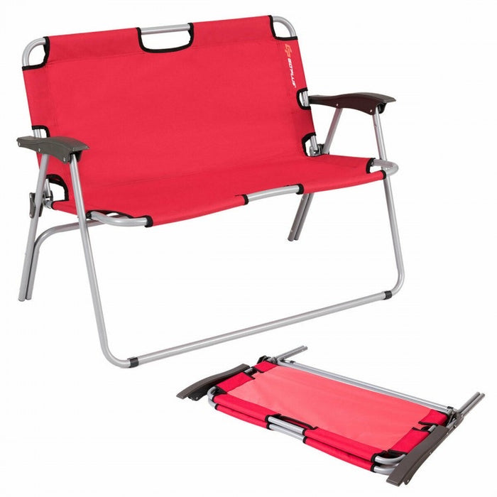 Outdoor Love Seat Folding Camping Armchair Lounger Portable