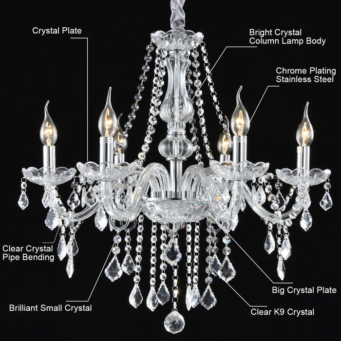 Elegant Crystal Chandelier Ceiling Light