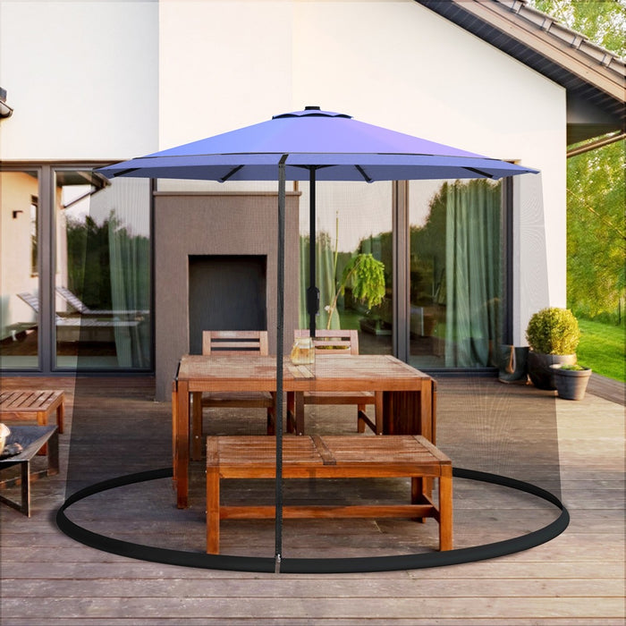 9' to 10' Outdoor Umbrella Table Screen Mosquito Bug Insect Net