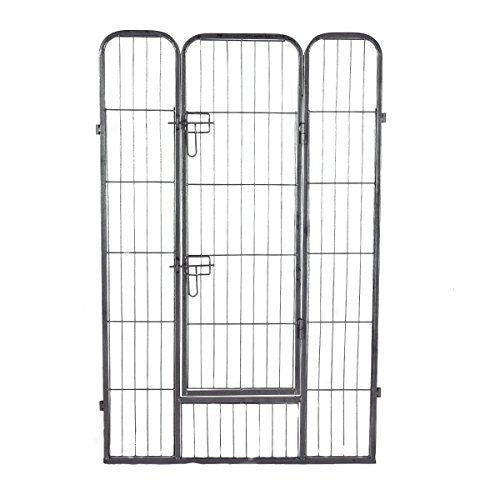 48" 8 Panel Metal Pet Puppy Dog Kennel Fence Playpen Dog cage