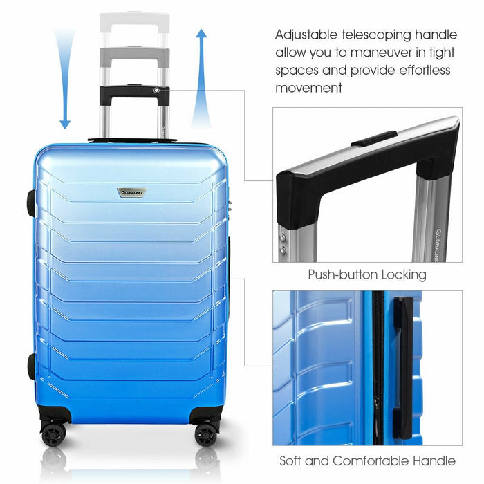 3 Pcs Spinner Expandable Suitcase with TSA Lock