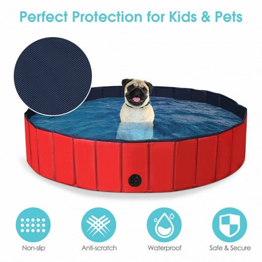 55" Foldable Dog Pet Pool-Red